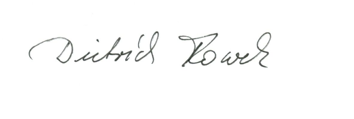 Unterschrift von Dietrich Rowek